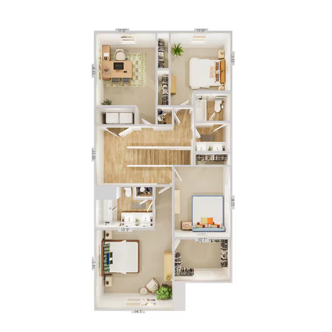 Ascent 4 X 2.5 B 3311 floor plan
